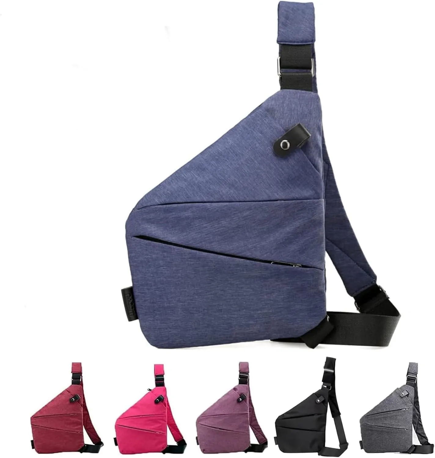 Fashion Anti-Theft Slim Sling Bag,2023 New Sash Bag Personal Pocket Bag for Travel, Side Crossbody Backpack (Blue,Right Shoulder)