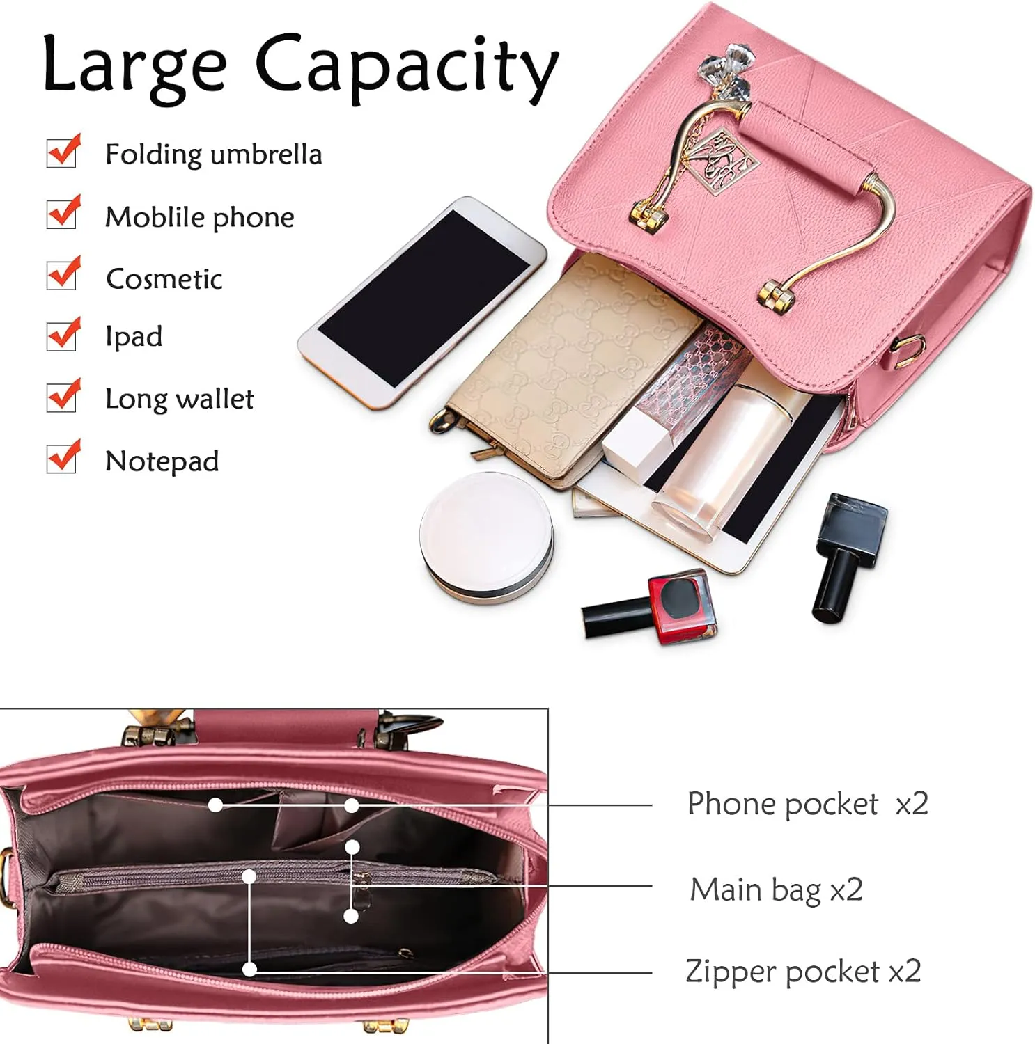 Fashion Womens Shoulder Bag Ladies Handbag Small Ornaments Lightweight
