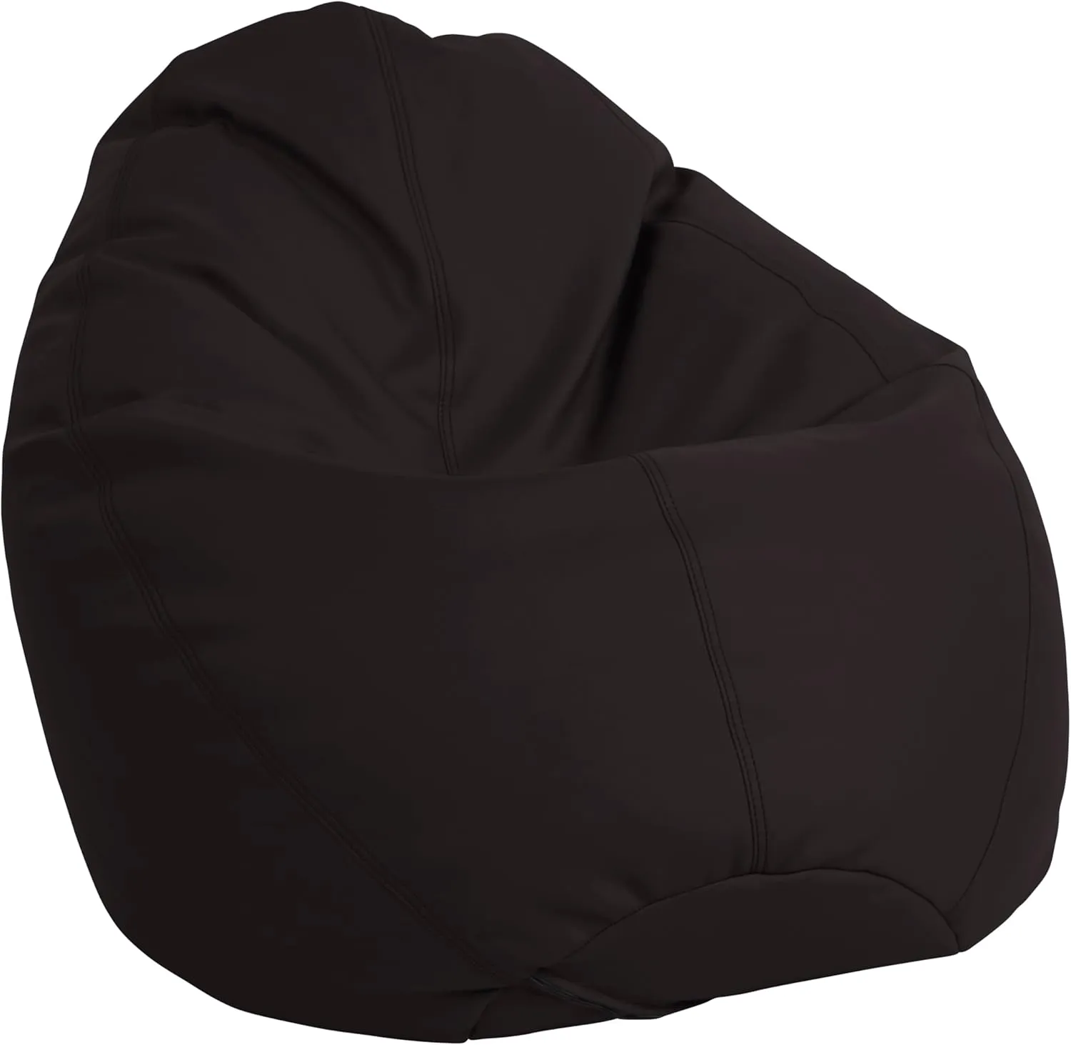 FDP SoftScape Dew Drop Bean Bag Chair with Supportive High-Back Design, For Kids, Teens and Adults, Alternative Seating for Dorms, Schools, Libraries, Daycares or Home - Black