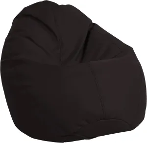 FDP SoftScape Dew Drop Bean Bag Chair with Supportive High-Back Design, For Kids, Teens and Adults, Alternative Seating for Dorms, Schools, Libraries, Daycares or Home - Black