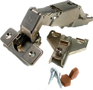 Ferrari America Corporation. 170 Degree Kitchen Door Hinge Kit for New or Replacement Door Hinges: Includes Ferrari Hinge GM9579FE25F or C90300Aggws, Ferrari Hinge Plate. Packs of Two