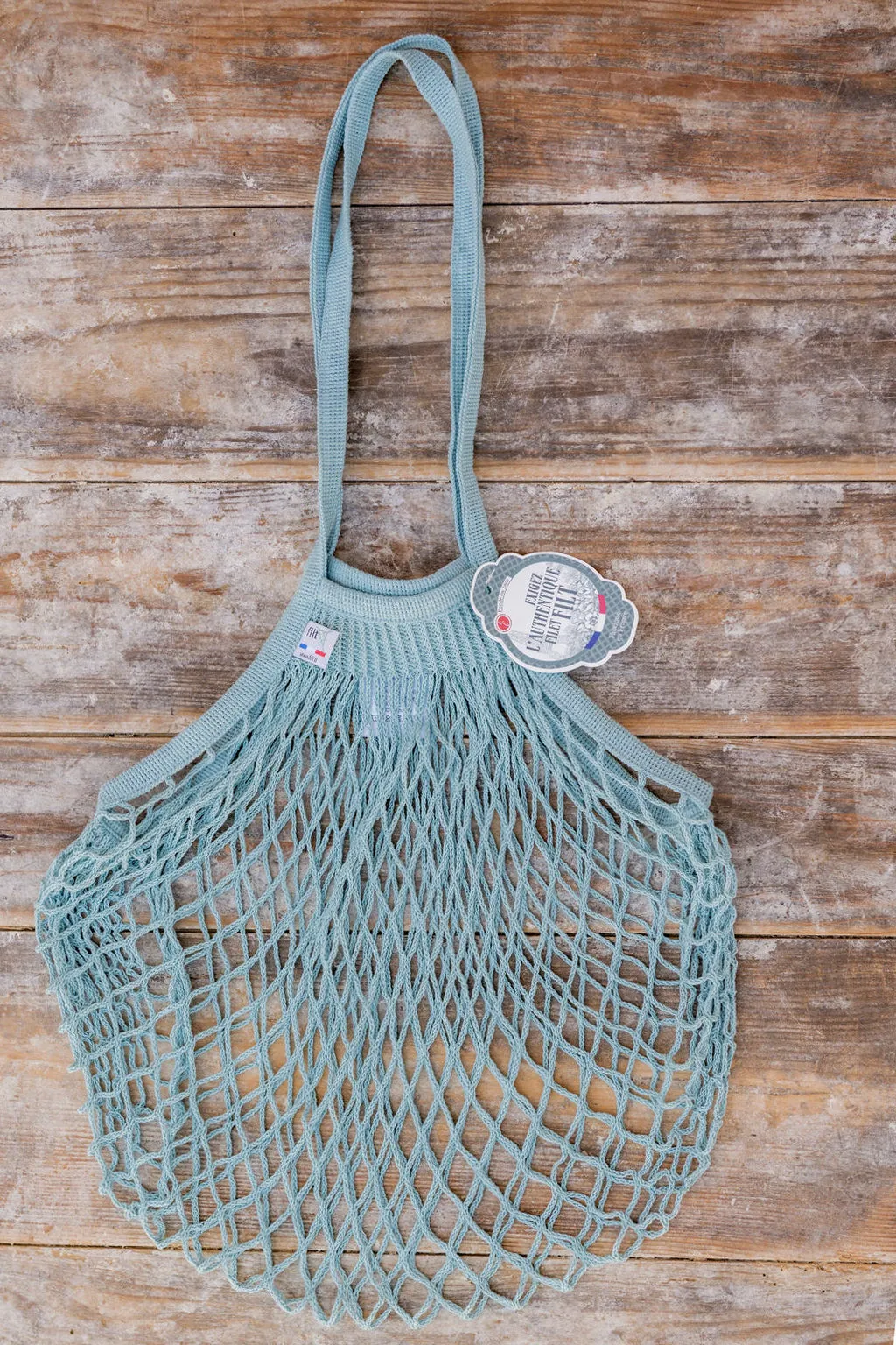 Filt French String Bag Long Handle Aqua Blue