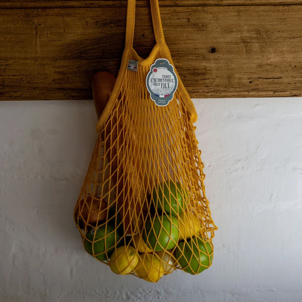 Filt French String Bag Long Handle Jaune Gold