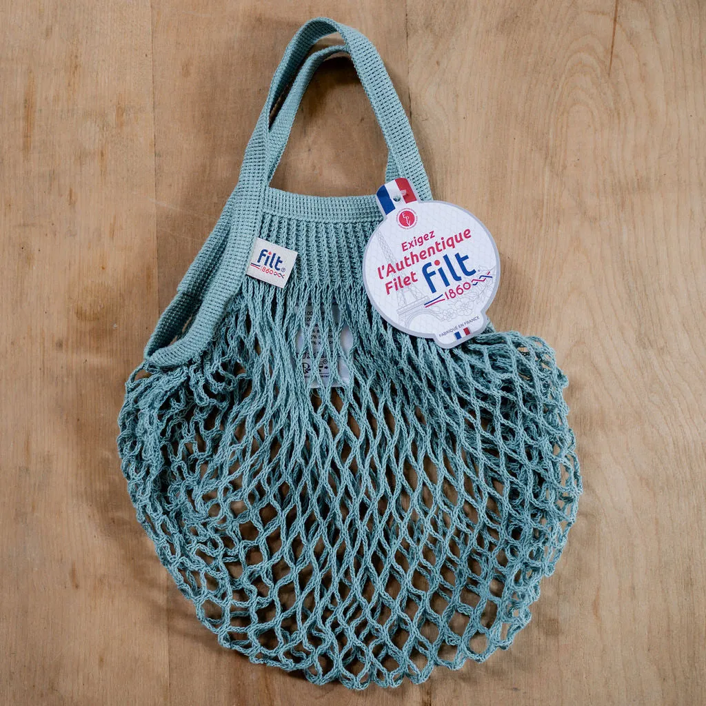 Filt French String Bag Petit Aqua Blue