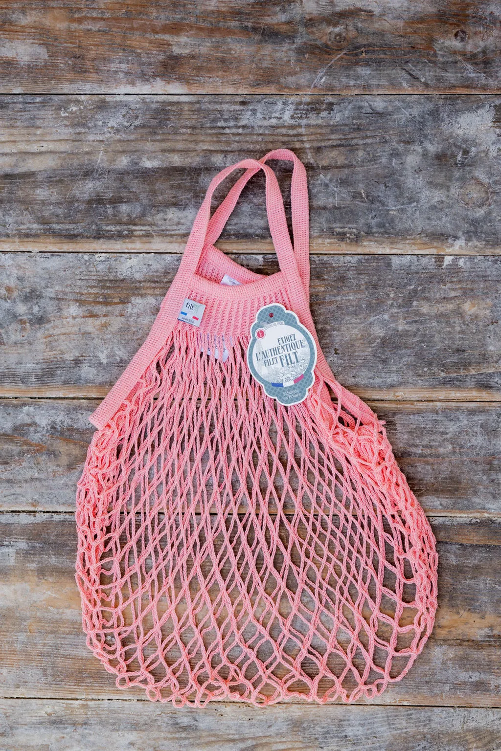 Filt French String Bag Short Handle Baby Pink