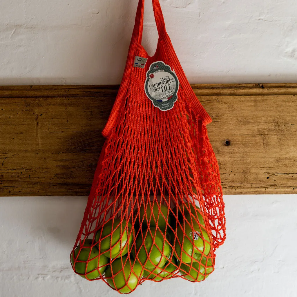 Filt French String Bag Short Handle Rouge Anemone