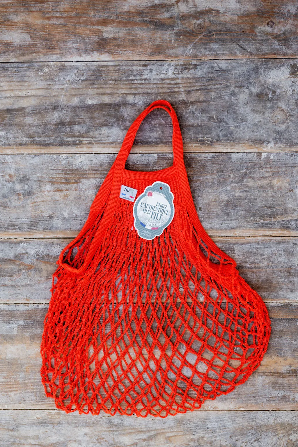 Filt French String Bag Short Handle Rouge Anemone