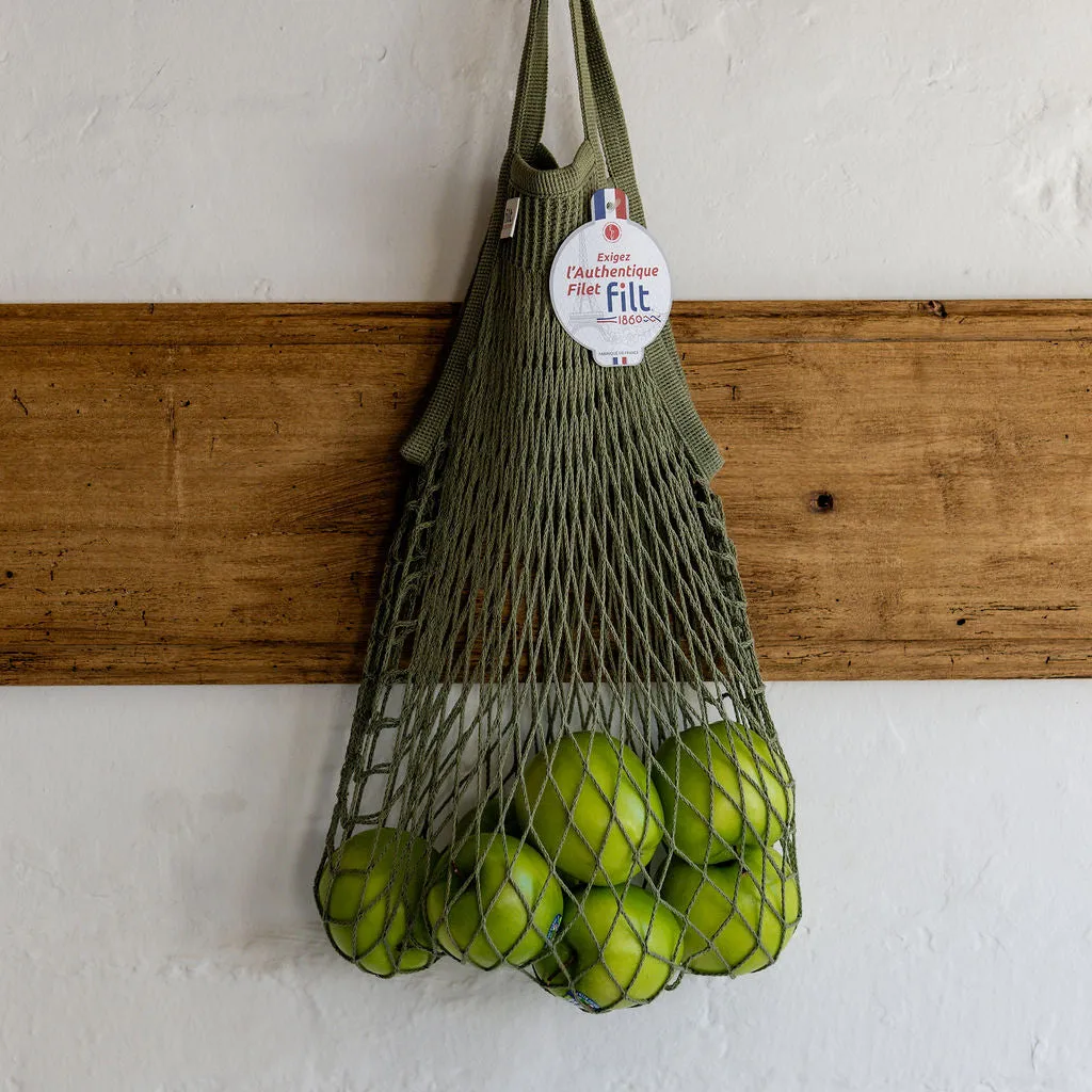 Filt French String Bag Short Handle Sage