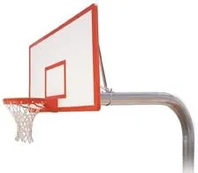 First Team Brute Dynasty Steel-Fiberglass In Ground Fixed Height Basketball System44; Scarlet