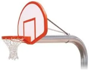 First Team Tyrant Flight Steel-Fiberglass In Ground Fixed Height Basketball System44; Saddle Brown