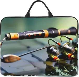 Fishing Rod 14in Laptop Case Sleeve Bag – Versatile Shoulder Messenger Briefcase, Designed for Business Travel