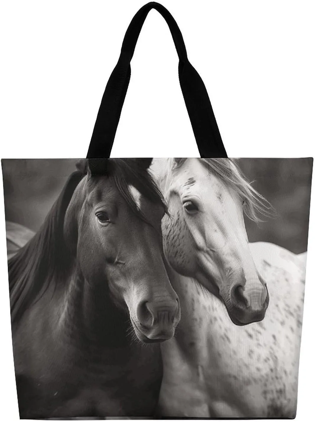 Flag And Eagle Tote Bag for Women Reusable Grocery Shoulder Bags Shopping Bag for Travel, Groceries