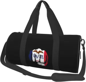 Flag of Iowa Fist Power Convertible Garment Bag with Shoulder Strap, Carry on Garment Duffel Bag for Men Women - Rolling Foldable for Travel Luggage Bags (Black)