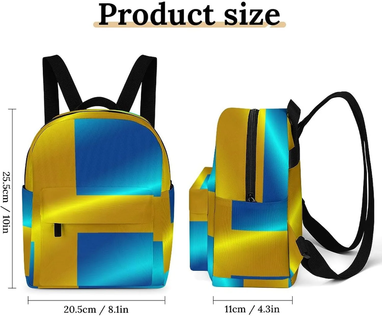 Flag of Sweden Backpack Mini Backpack Purse for Women