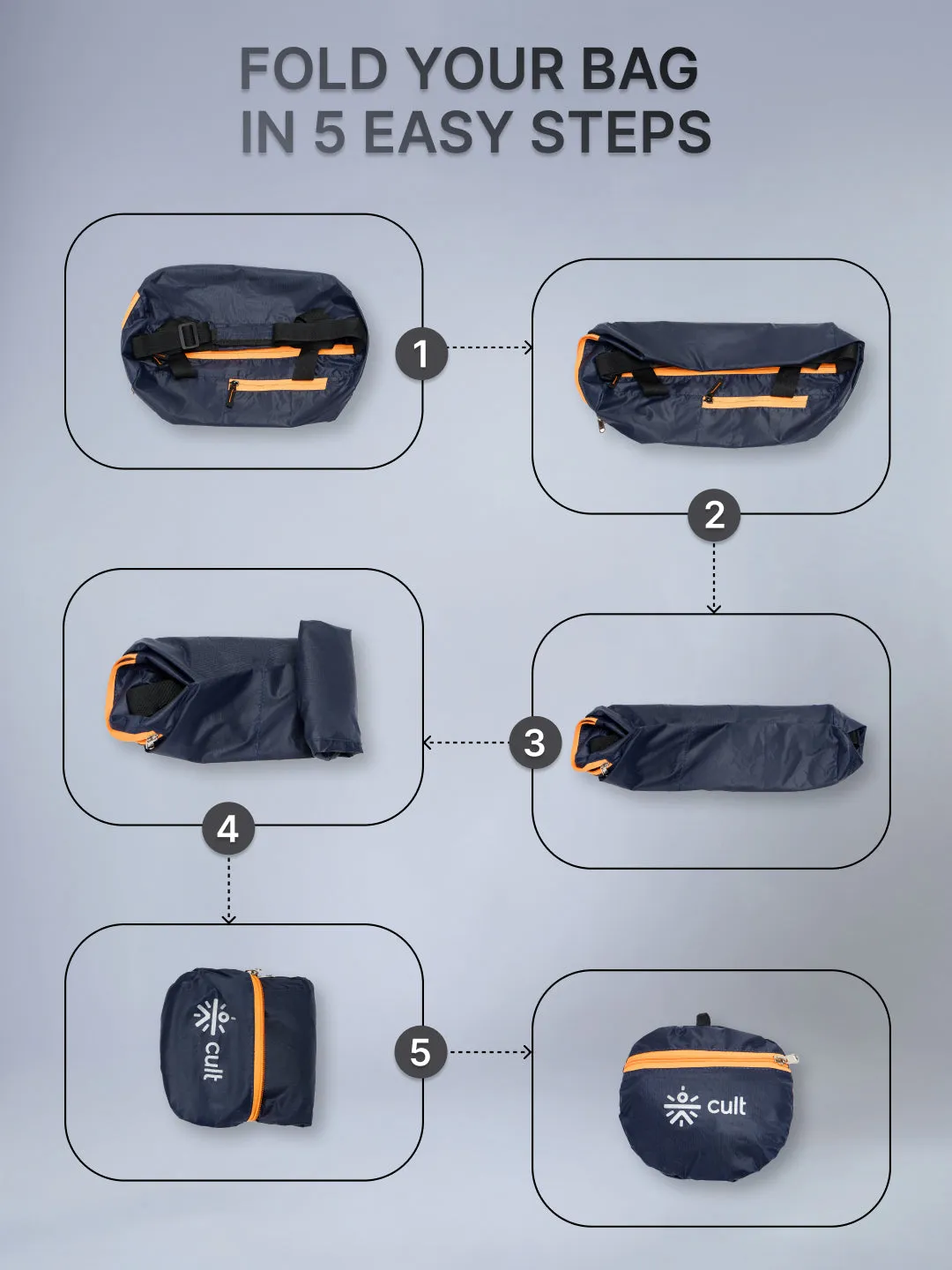 Foldable Gym Bag 20L - Navy