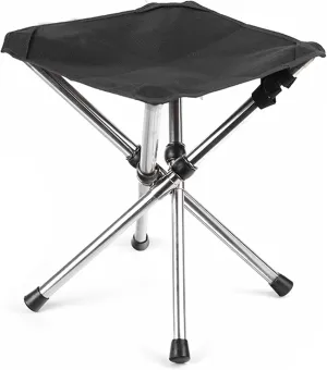 Folding Stool, 12.2inch 264lbs Heavy Loading Tripod Folding Stool, Wear-Resistant Camping Stool, Outdoor Folding Stool, Fishing Stool Camping Chair for Walking Hiking Travel