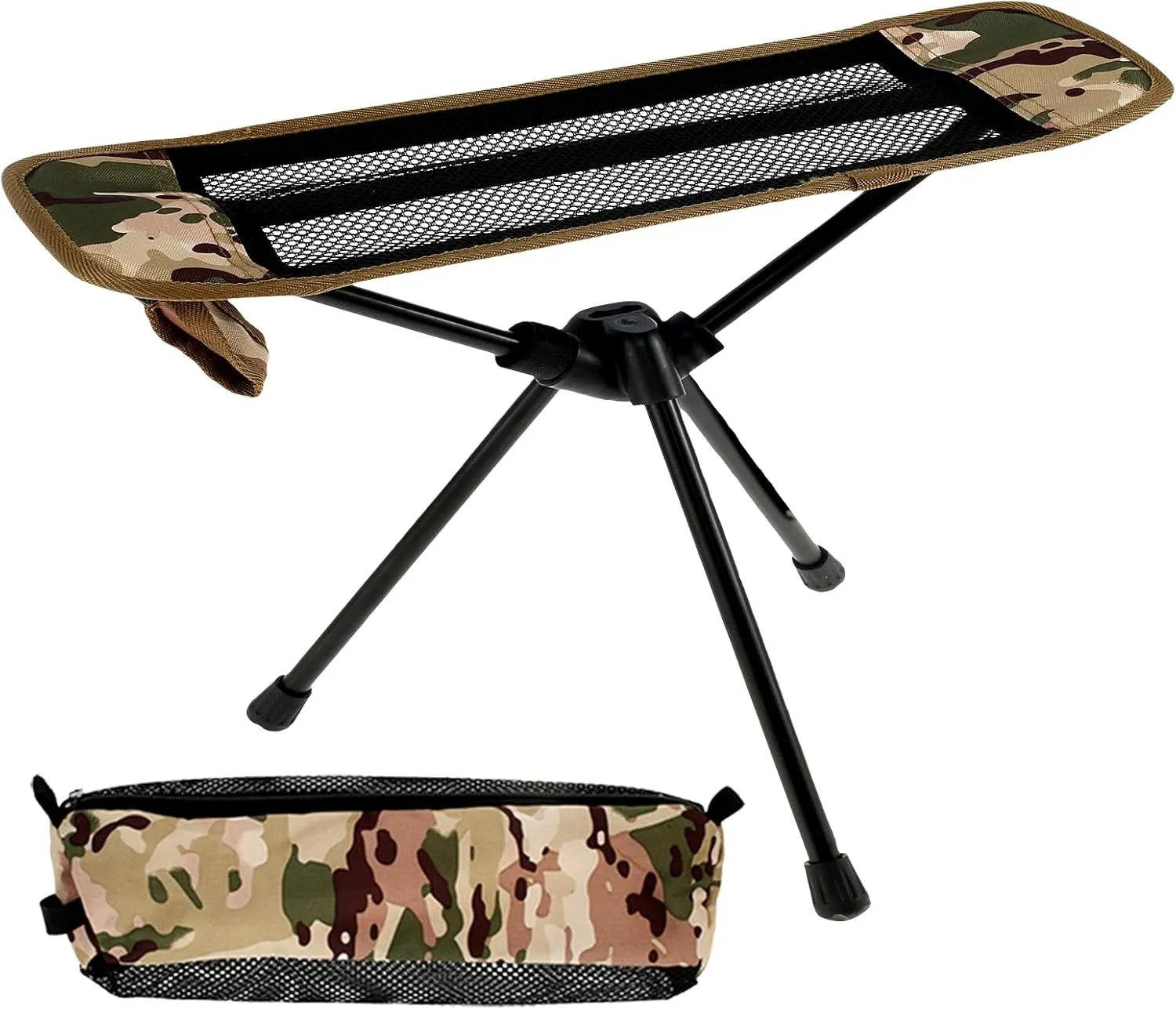 Footrest Leg Rest Camping Chair Folding Camp Chair Footrest Portable Camping Footrest 15.55×17.9 Inch Camp Footrest Outdoor Chair Feet Rest Breathable Hammock Chair Foot Rest (Brown)