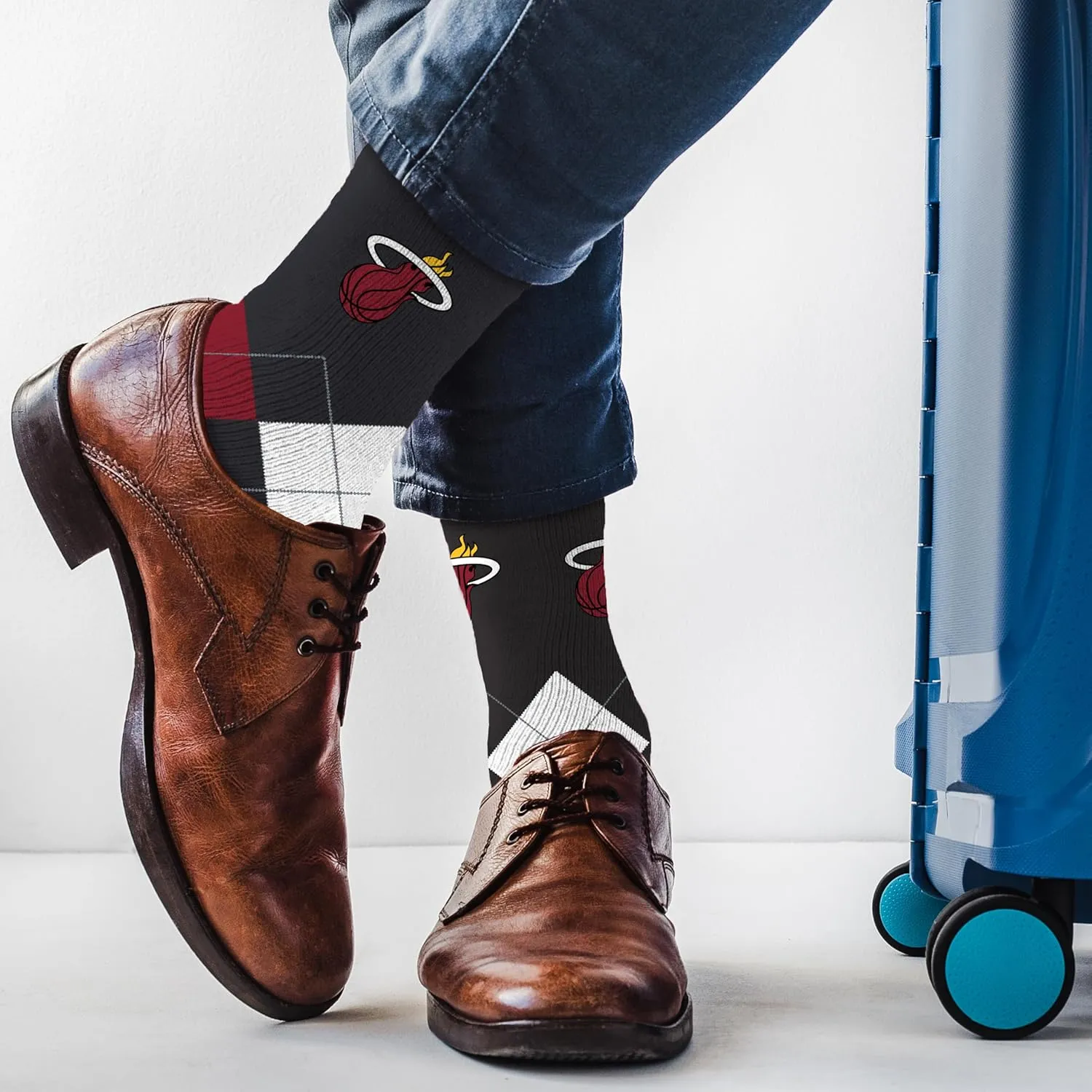For Bare Feet Men's NBA Argyle Remix Dress Sock