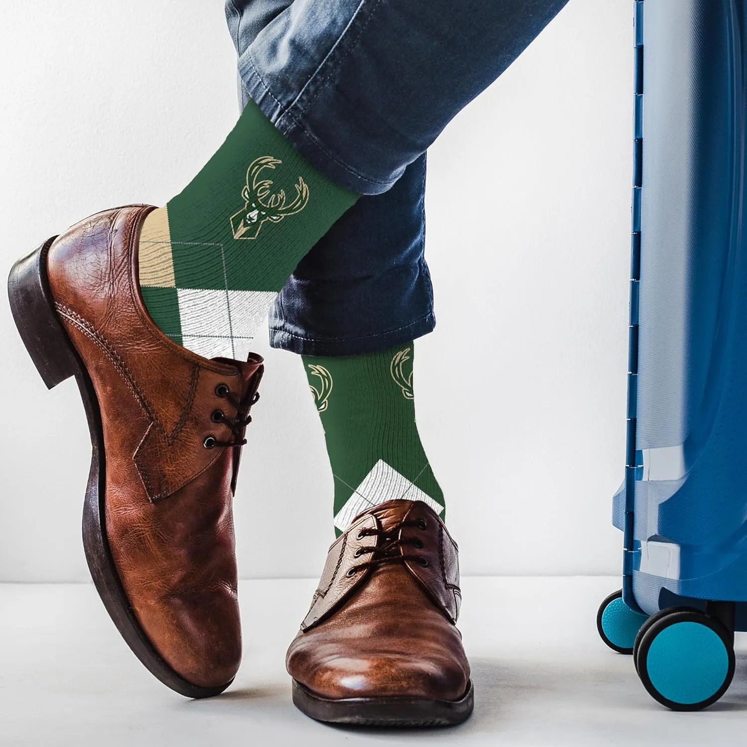 For Bare Feet Men's NBA Argyle Remix Dress Sock