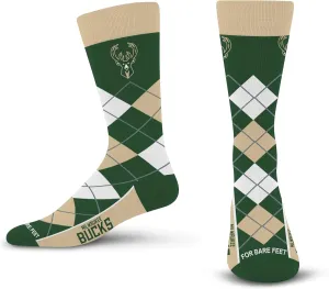 For Bare Feet Men's NBA Argyle Remix Dress Sock