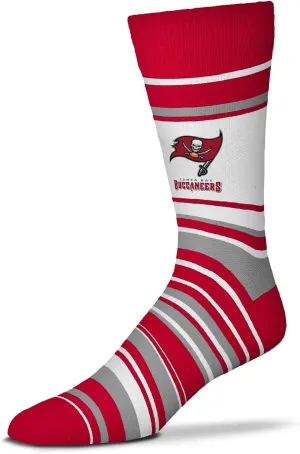 For Bare Feet NFL Adult Striped Dress Socks - Premium Quality - Machine Washable - Perfect for Game Day and Everyday Wear