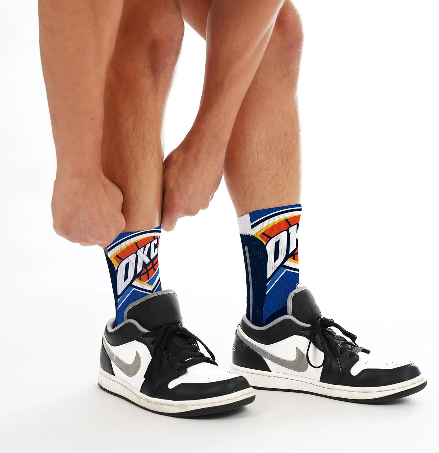 For Bare Feet Unisex Kid's NBA Logo Zoom Mesh Primary Crew Sock Youth