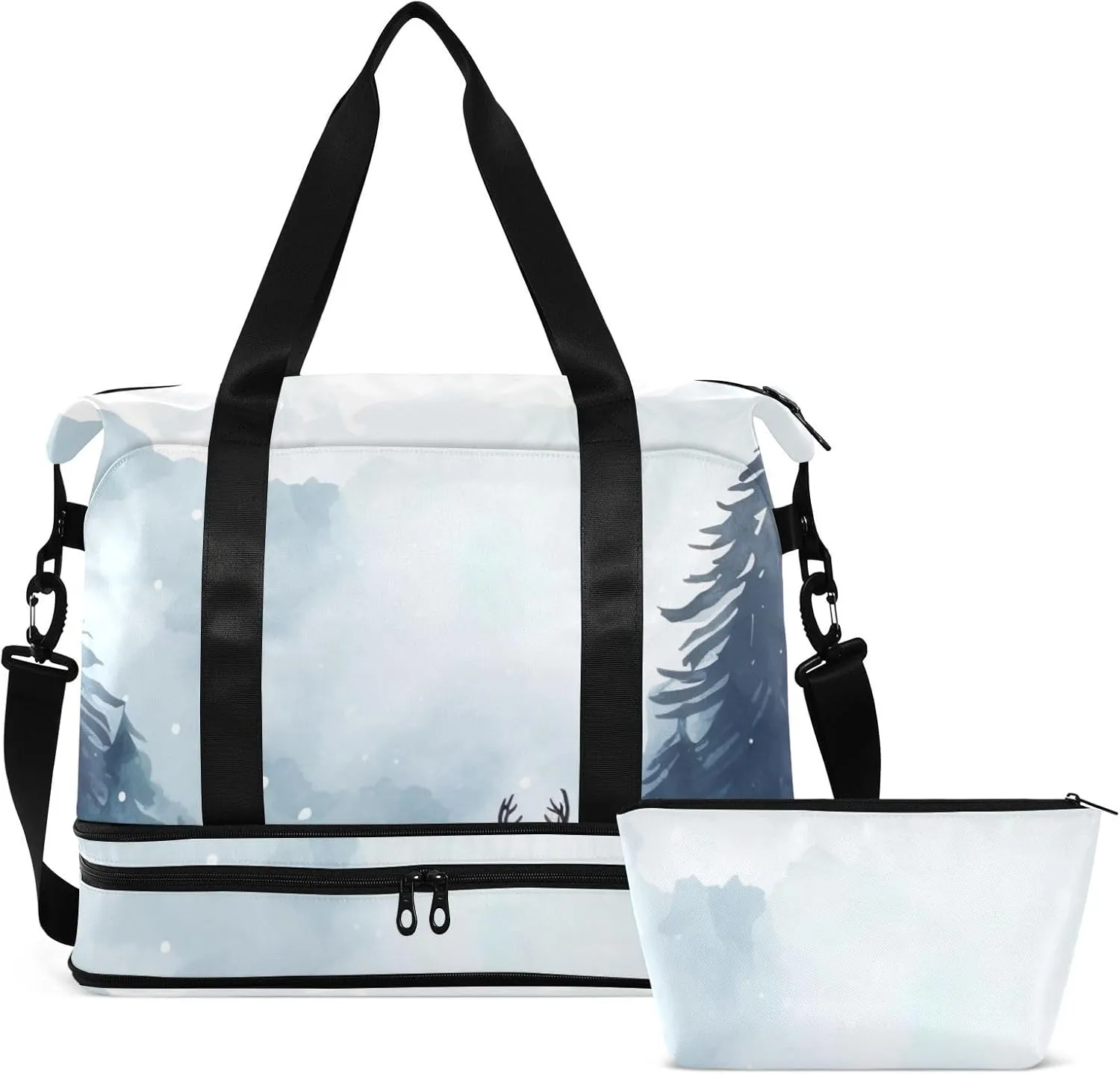 Forest Elk Milu Deer Gym Bag for Women & Men,Duffel Bag with Shoe Pocket,Weekender Overnight Bag with Trolley Sleeve for Travel 21215947