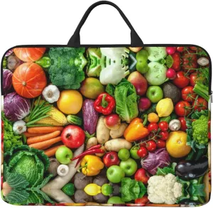Fresh Fruits and Vegetables 14in Laptop Case Sleeve Bag â€“ Versatile Shoulder Messenger Briefcase, Designed for Business Travel