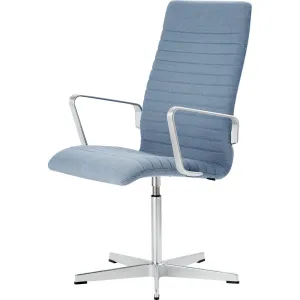 Fritz Hansen Oxford Premium Lænestol Stof Mellem Rygstøtte, Rime Blå 