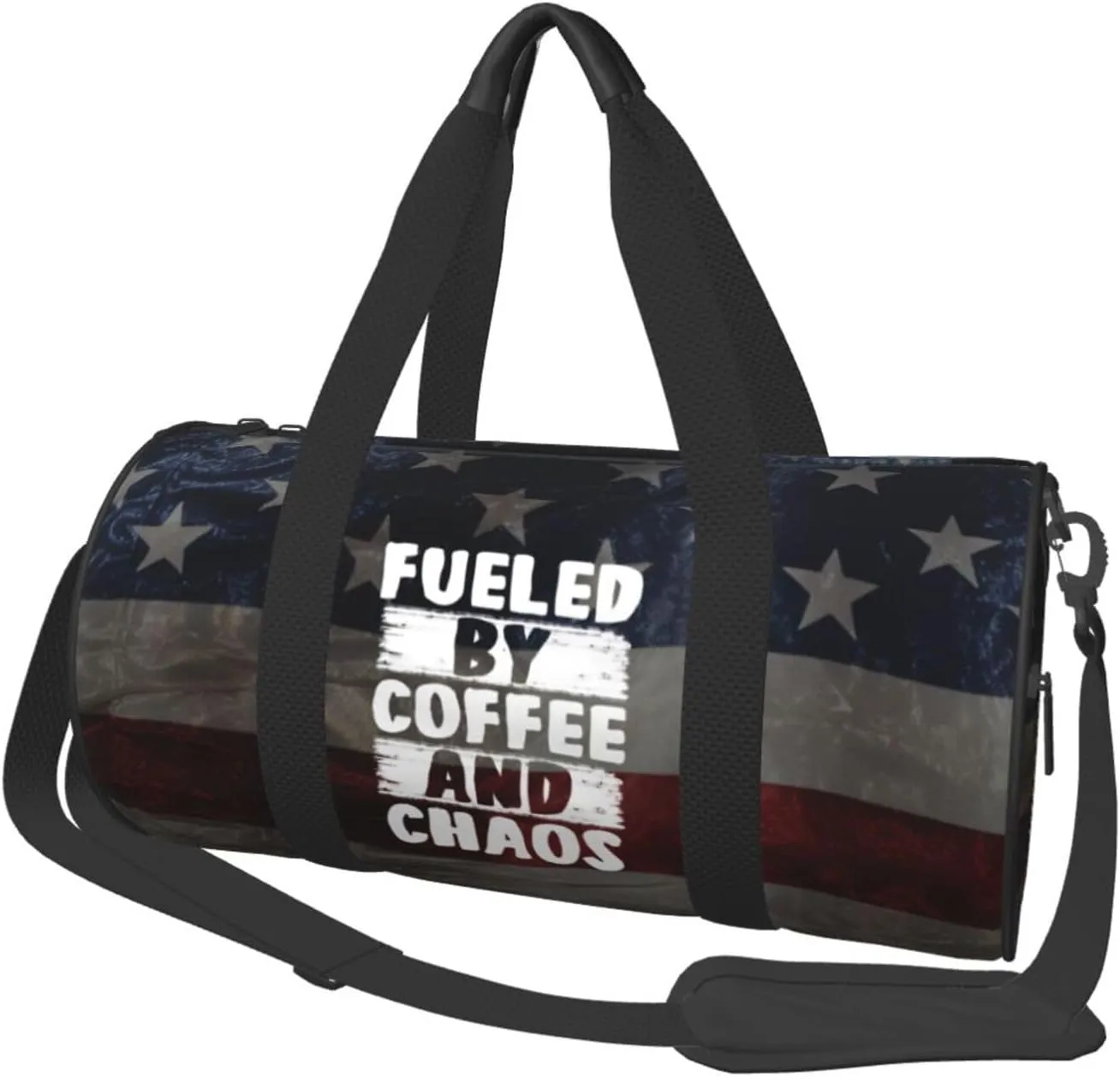 Fueled By Coffee And Chaos Duffel Bag Gym Bag Travel Sports Tote Large Foldable Beach Swim Yoga4