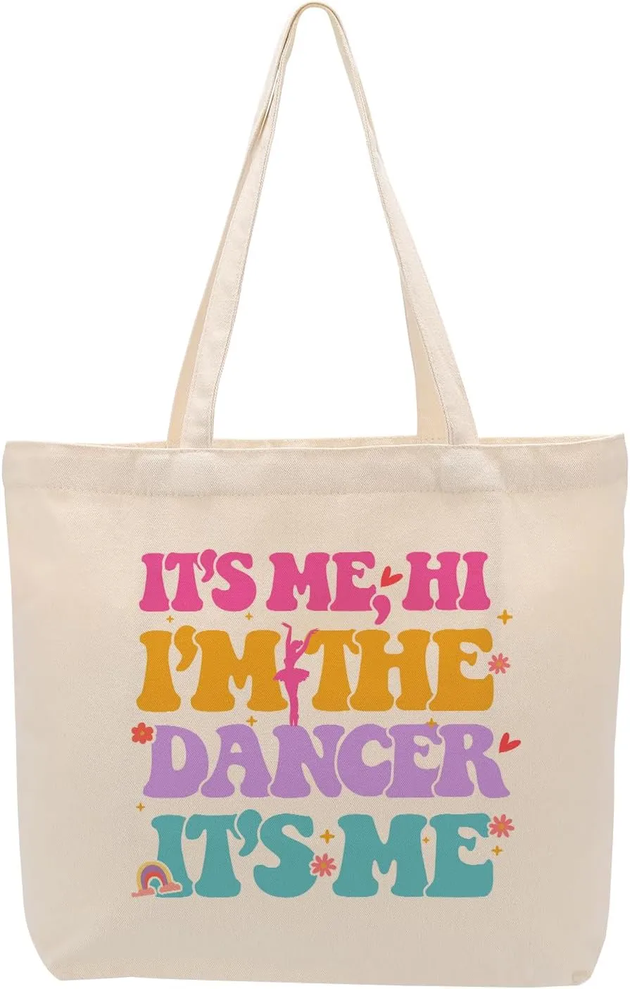 Funny Law Teacher Dancer Nurse Coach Gymnast Canvas Tote Bag for Women Shopping Beach Work Christmas Birthday