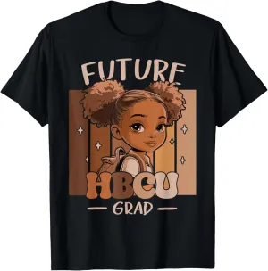 Future HBCU Grad kids Black Girl Afro Black History Month T-Shirt
