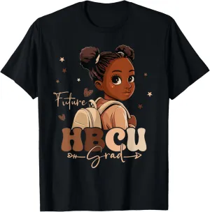 Future HBCU Grad kids Black Girl Afro Black History Month T-Shirt