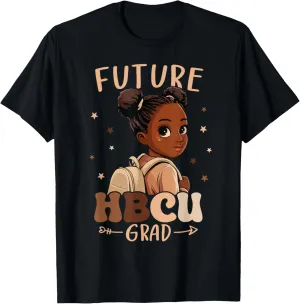Future HBCU Grad kids Black Girl Afro Black History Month T-Shirt