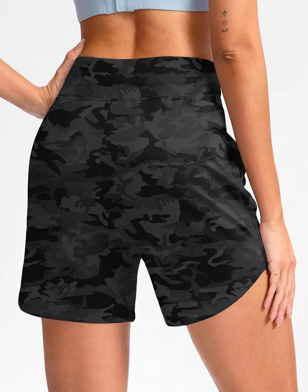 G Gradual Women's 5" Athletic Running Shorts with Zip Pockets Stretchy Quick Dry High Waisted for Workout Gym Hiking