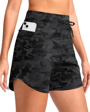 G Gradual Women's 5" Athletic Running Shorts with Zip Pockets Stretchy Quick Dry High Waisted for Workout Gym Hiking