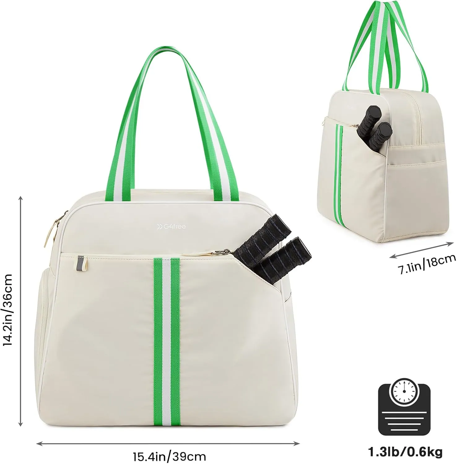 G4Free Pickleball Bag, Pickleball Bag Tote for Women and Men