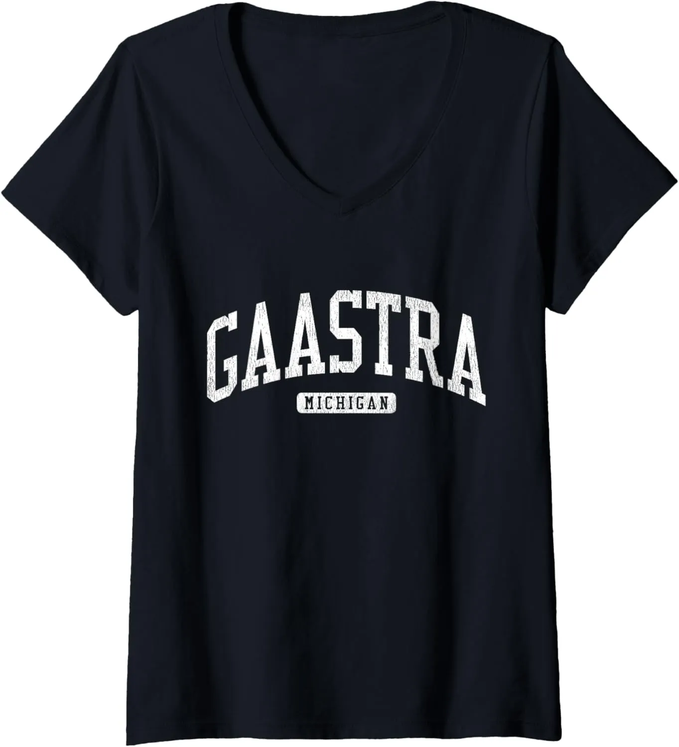Gaastra Michigan MI JS03 College University Style V-Neck T-Shirt