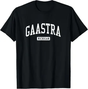 Gaastra Michigan MI Vintage Athletic Sports Design T-Shirt