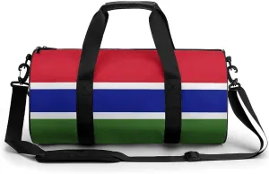 Gambia Flag Gym Bag with Wet Pocket Travel Duffel for Boys Girls Weekender Overnight