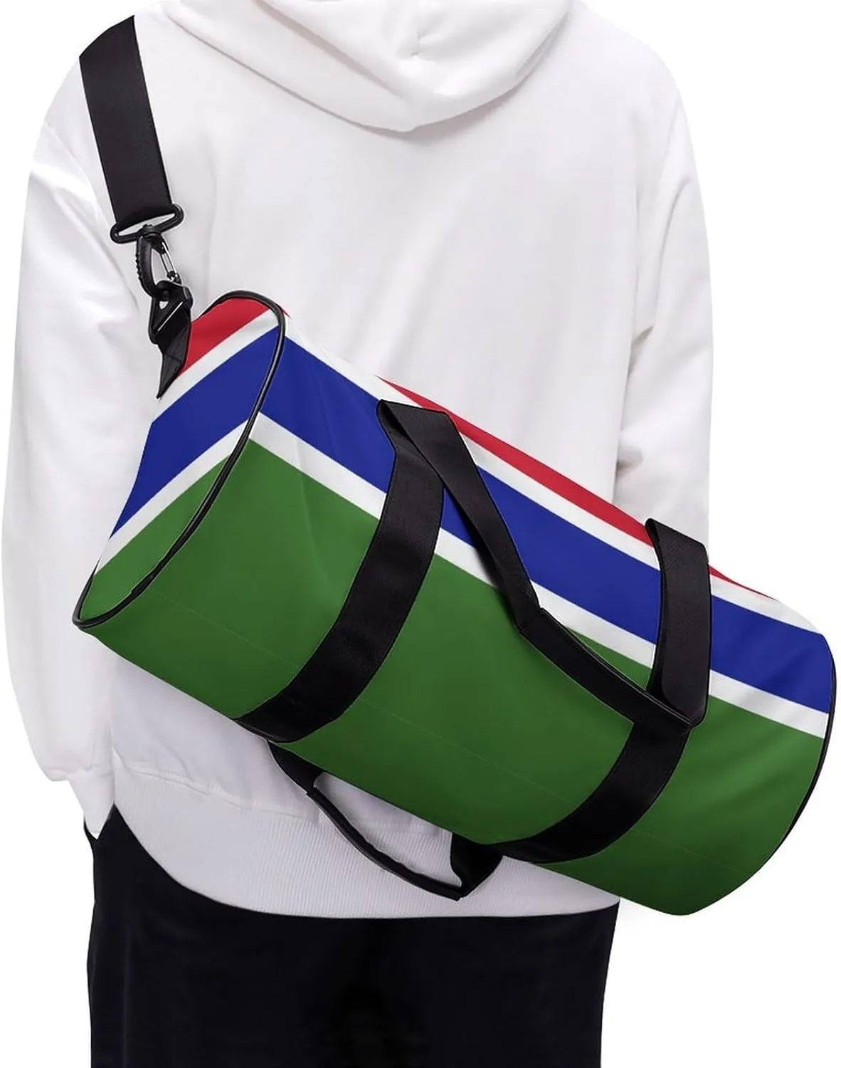 Gambia Flag Gym Bag with Wet Pocket Travel Duffel for Boys Girls Weekender Overnight