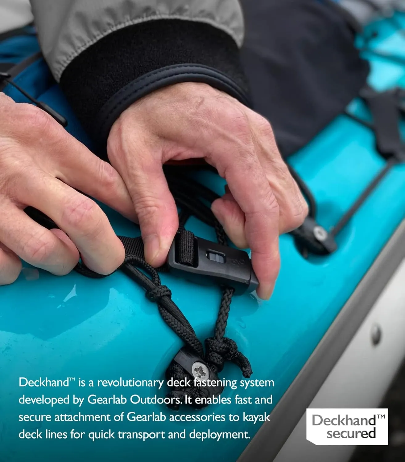 Gearlab Deck Pod 2 - Kayak Deck Bag, Deckhand system (Holds Paddle Float, Bilge Pump)