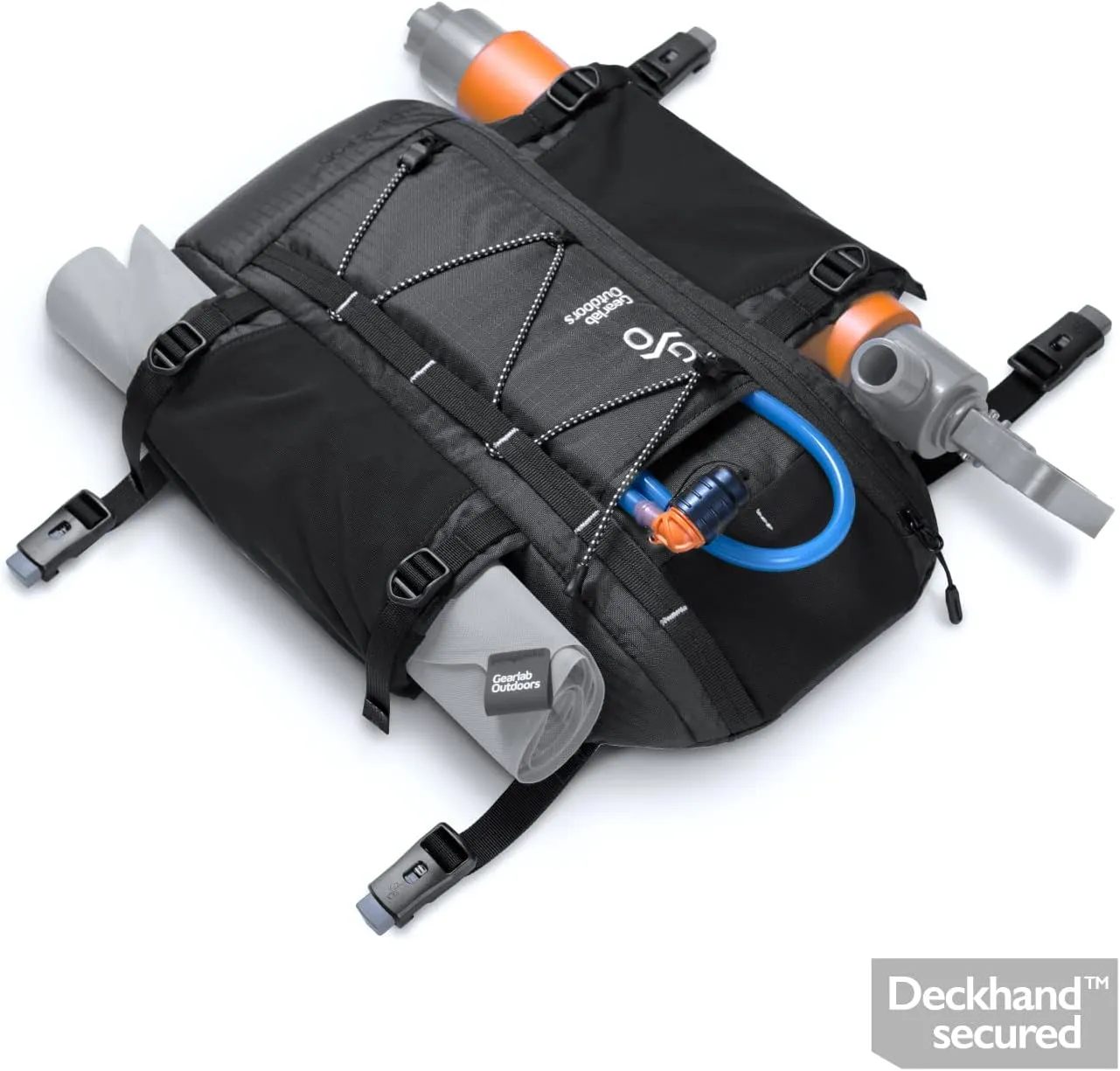 Gearlab Deck Pod 2 - Kayak Deck Bag, Deckhand system (Holds Paddle Float, Bilge Pump)