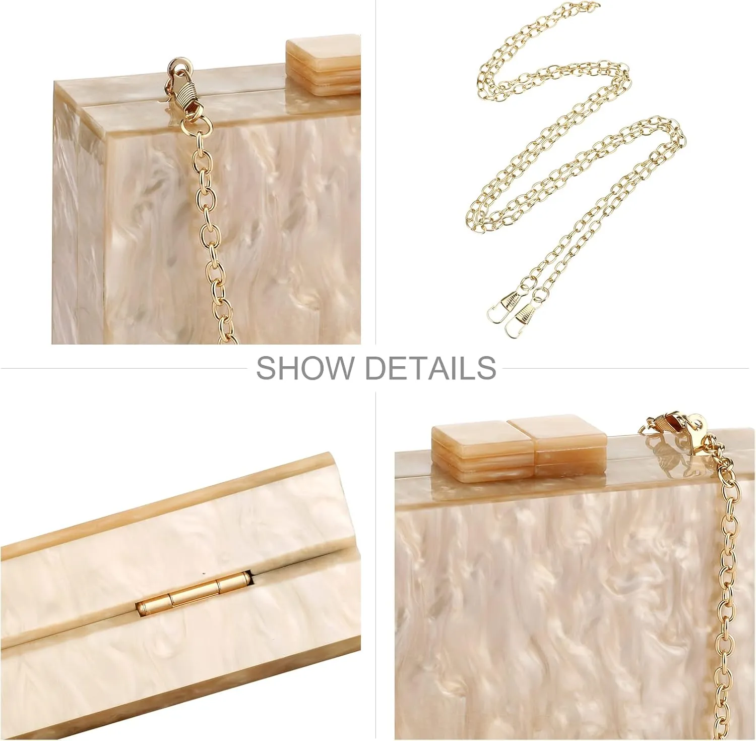 Gets Acrylic Clutch Purses for Women with Marbling Purses and Handbags Elegant Banquet Evening Crossbody Bag