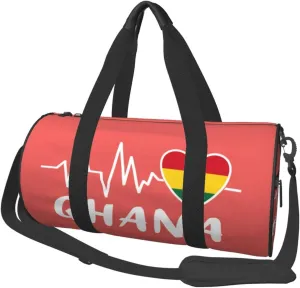Ghana Heartbeat Duffel Bag Gym Bag Travel Sports Tote Large Foldable Beach Swim Yoga6