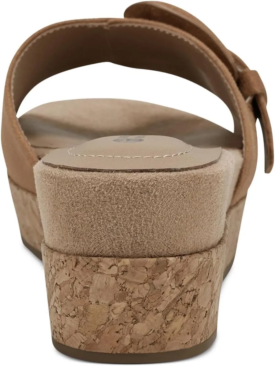 Giani Bernini Womens Ashllyn Faux Suede Cork Wedge Sandals