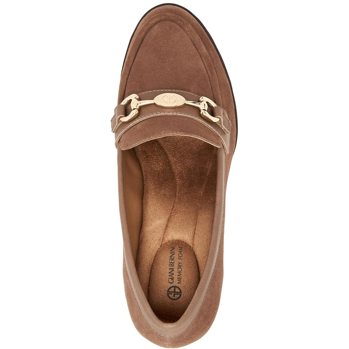 Giani Bernini Womens Porshaal Suede Embellished Loafer Heels