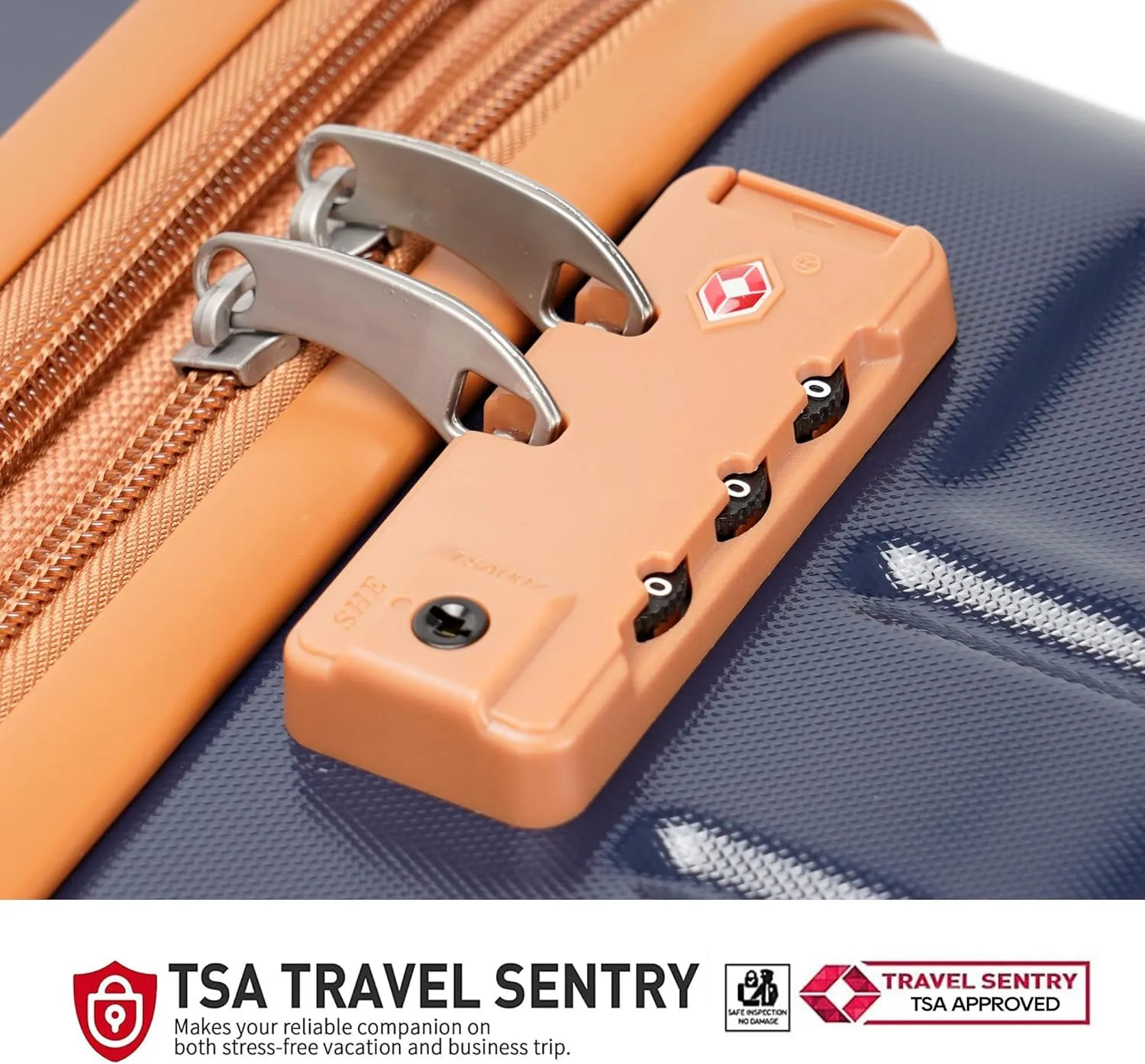 GinzaTravel Luggage Sets 3-Piece Expandable Suitcases with Wheels PC ABS Durable Hardside Luggage sets TSA lock