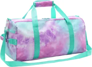 Girls Dance Bag Small Gym Bag Kids Duffel Bag - Weekender Travel Bag with Wet Pocket & Shoes Compartment (Green)