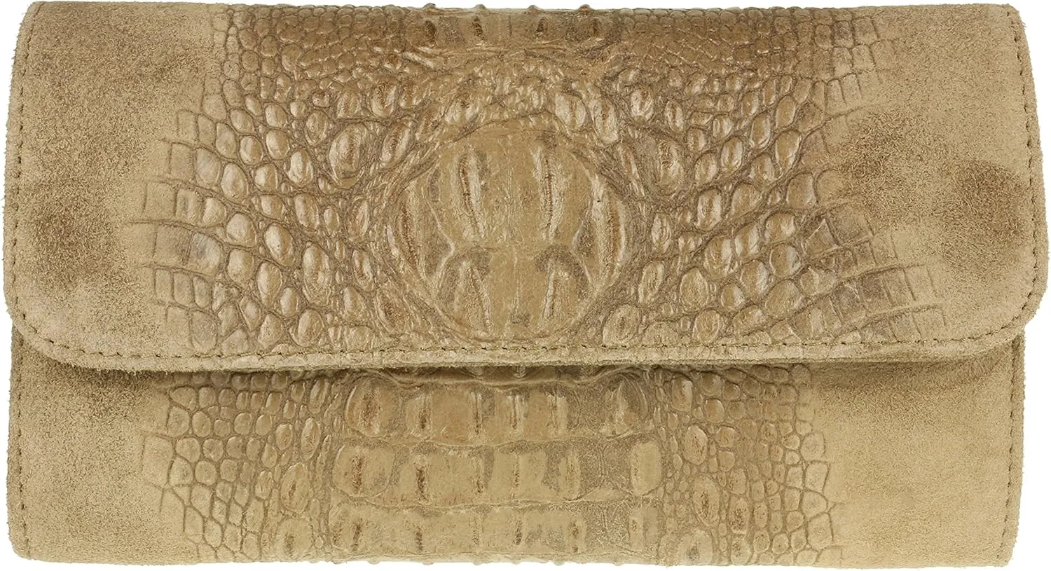 Girly HandBags Womens Crocodile Suede Clutch Bag